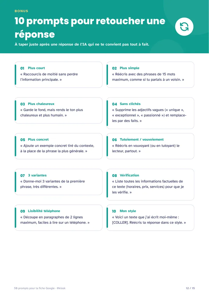 10 prompts de retouche