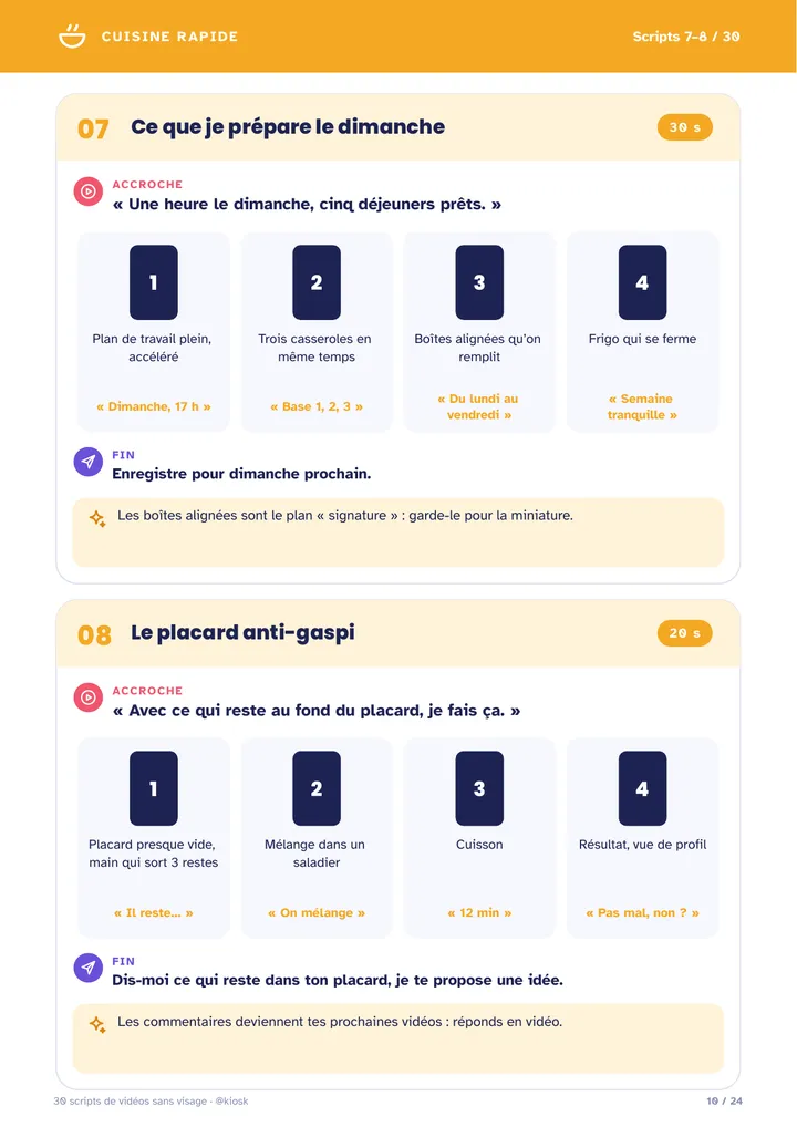 Deux scripts, plan par plan